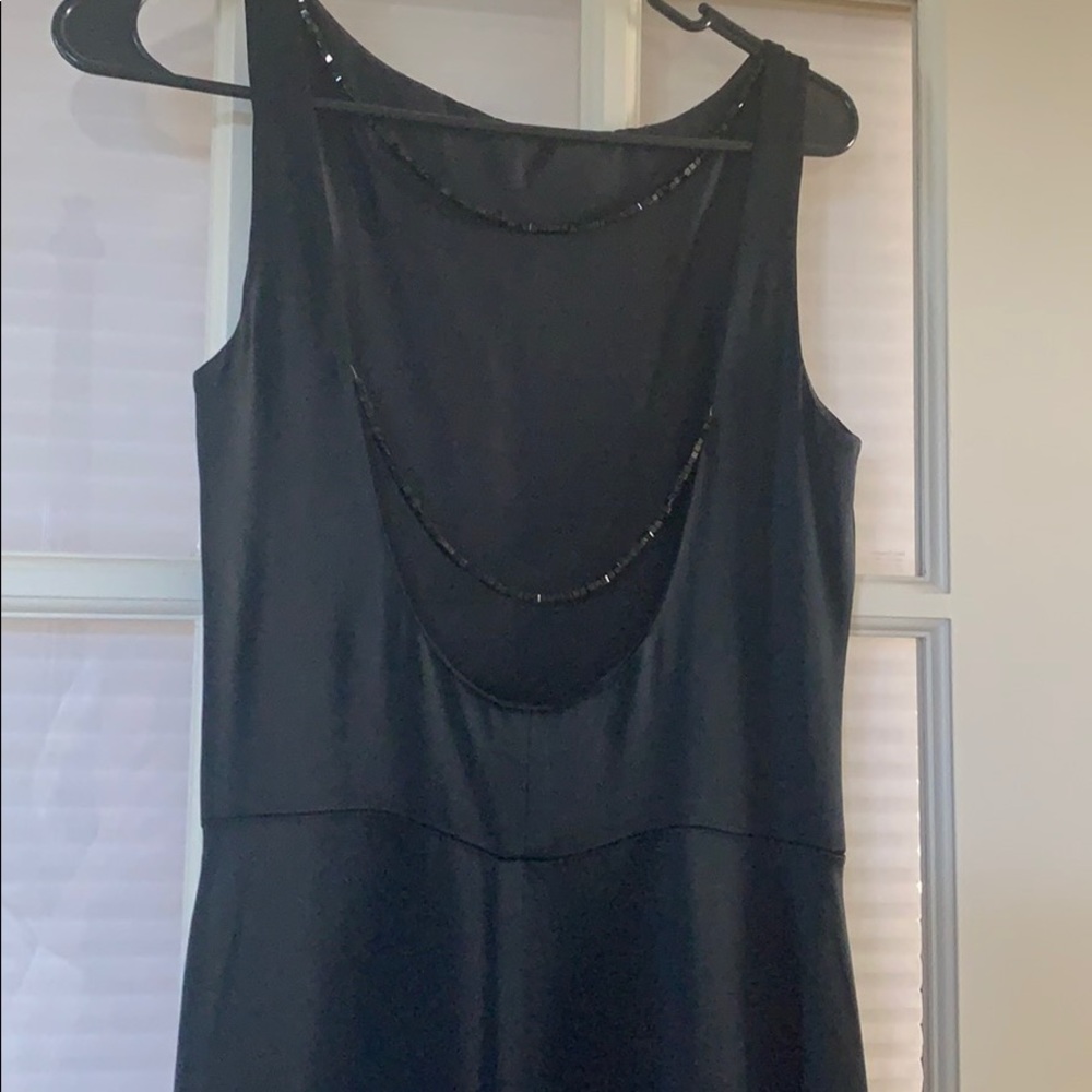 Black backless cocktail dress